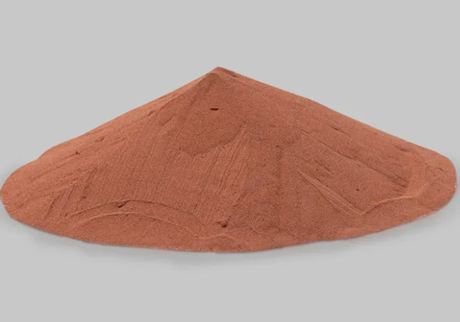Commercially pure copper powder used as LPBF process feedstock